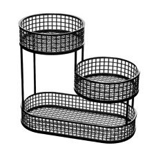 Présentoir à fruits à 3 niveaux pour plan de travail - Étagère de rangement pour légumes, organisateur multi-niveaux pour oignons, fruits,