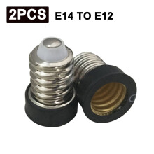 Oiriúntóir Sealbhóir Lampa E14 go E12, 2 phíosa