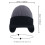 Knitted Beanie with Visor and Earflaps Black 2