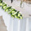Hvit kunstig rosegirlander 4,5 m 2 stk 7