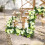 Hvit kunstig rosegirlander 4,5 m 2 stk 6