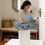 White Blank Book Vase for Flowers 5.77in 3