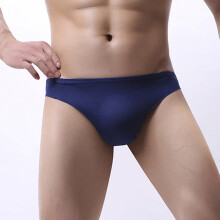 Cuecas masculinas, cuecas masculinas de seda gelada, cintura baixa, sexy, com modelagem em U e sem costuras, em promoção.