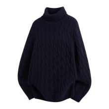 Pull de Noël moche pour homme, pull en maille à col roulé, haut doux et chaud à col roulé, manches longues décontractées – Automne/Hiver