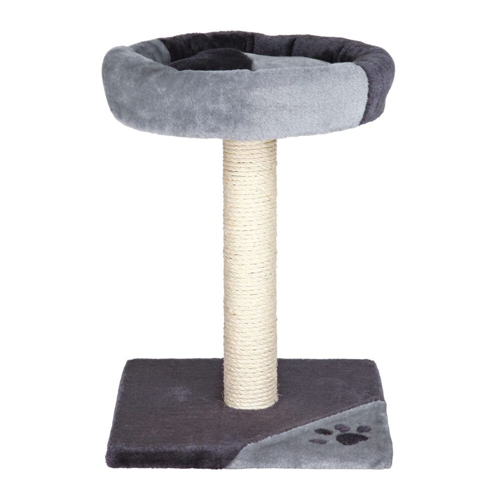 Trixie Cat Tree Tarifa 20.5 In ? Small Cat Scratching Post For Young & Small Cats With A Cosy Resting Platform, Comfortable And Sturdy ? Grey/Black