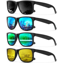 Γυαλιά ηλίου Polarized για άνδρες, γυναίκες, κλασικό ματ μαύρο σκελετό, προστασία UV, 3