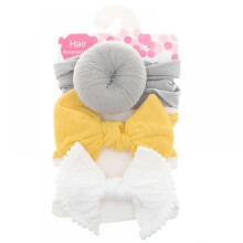 3 PCS Baby Nylon Headbands Hairbands Hair Bow Elastics for Baby Girls Newborn Infant Toddlers Kids