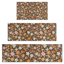 Floral Kitchen Rug Set of 3 – Non-Slip, Anti-Fatigue