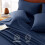 King Size Deep Pocket Sheet Set 6-Piece Navy 4
