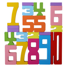 Aonerit20 kpl puisia numeropalikkoja 1-10, Montessori-matematiikan pinoamisleluja, 10 hengen ystäviä, oppimisleluja lapsille 3-8, yhteensopiva