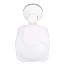 Dispensador de jabón con ventosa de 3 kg, blanco, ABS, para montaje en pared.