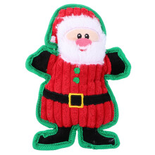 Quietschiger Weihnachtsmann-Plüschwelpe zum Kauen - Weihnachtsgeschenk