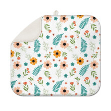 Tapete escurridor de cocina Pioneer Flower con estampado floral (1 unidad), microfibra ultra absorbente, 40,6 x 45,7 cm (16" x 18").