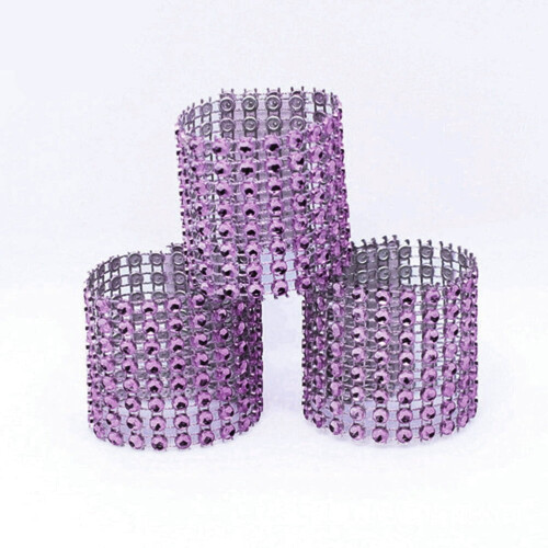 30 stk. lilla serviettringer elegant DIY-dekorasjonsmateriale mor 2