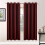 Cortinas opacas color rojo burdeos, 52x63 pulgadas, 2 paneles. 1