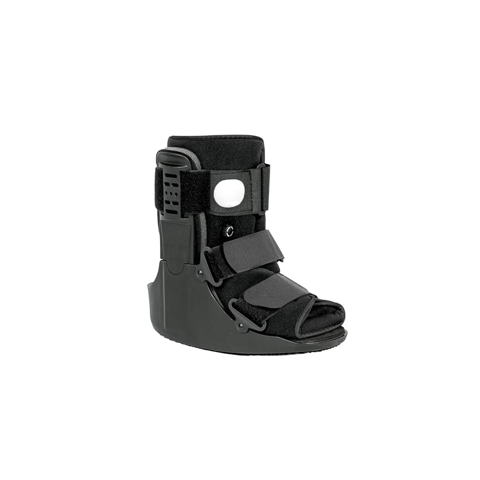 Black Air Walker Boot, Fracture Boot Short Walking Protection Fits Left Or Right Foot Ankle Support For Injuries Fractures Sprains L