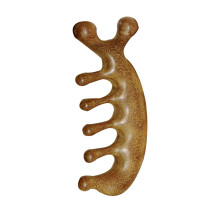 Pieptene de masaj Meridian din lemn natural pentru cap și gât