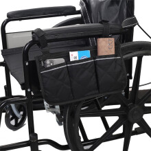 Bolsa lateral impermeable para silla de ruedas con franja reflectante (1 unidad)