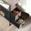 Slankt sidebord med ladestation og 2 stofskuffer 6