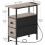 Slankt sidebord med ladestation og 2 stofskuffer 3