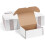 Conjunto de 25 caixas de envio brancas de 7x5x3 polegadas (17,8 x 12,7 x 7,6 cm), caixas de papelão ondulado para embalagem de presentes e 1