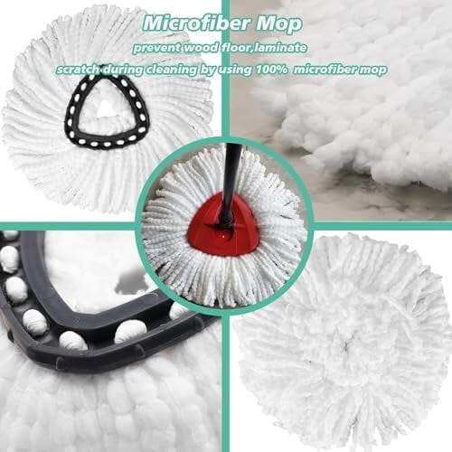 Conjunto de 16 Refis de Microfibra para Mop Giratório, Compatíveis com Mop Giratório Triangular e Mop Giratório Redondo 360 2