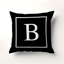 Alfabet sierkussenhoes 18x18 inch Retro Monogram