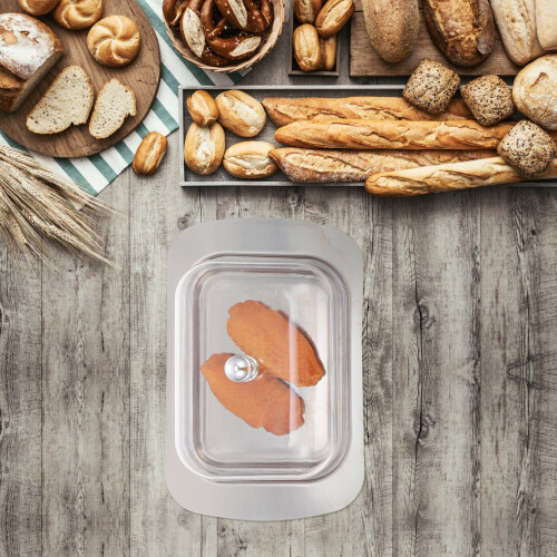 Butterdose aus Edelstahl mit Deckel 1