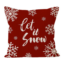 Kerstkussenhoes met sneeuwvlokkenmotief, 18x18 inch