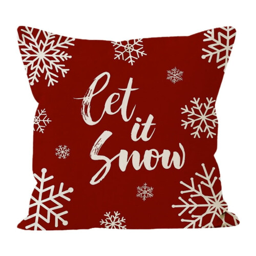 Housse de coussin flocon de neige de Noël 45 x 45 cm
