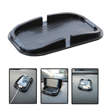 Soporte antideslizante para teléfono móvil de coche, alfombrilla antideslizante para salpicadero, montaje con agarre antideslizante - Negro