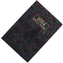 Agenda acadêmica OUNONA em couro sintético preto, ideal para anotações, com papel de alta qualidade e acabamento impecável. 16,5 x 20,8 cm (6,5