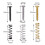 Guitar Humbucker Mounting Screw and Spring Set 4