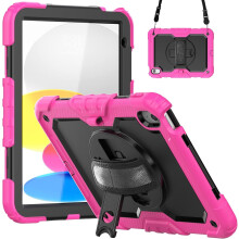 Étui antichoc ultra-résistant pour iPad (A16) 11" 2025 et iPad 10e génération 10,9", avec protection d'écran, support rotatif à 360 et