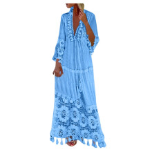 Rochii de vară QLEICOM, rochie lungă boemă, cu imprimeu floral, evazată, rochie de plajă, rochie de petrecere