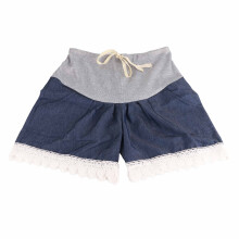 Maternity Denim Shorts Thin Soft Breathable Drawstring Fashionable Pregnancy Support Shorts for Summer