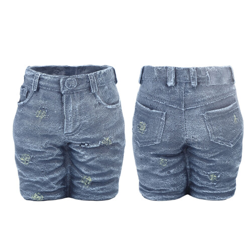 Blumentopf aus Harz mit Denim-Optik, Deko 1