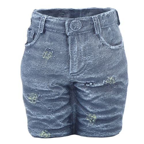 Blumentopf aus Harz mit Denim-Optik, Deko 2
