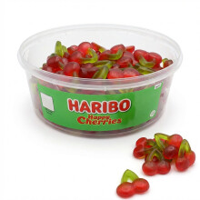 Haribo Happy Cherries 780g Tub Gummy Jelly Sweets Fruit Flavour