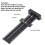 Righello a T per segnare 16 cm in alluminio nero 4