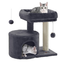 Feandrea Cat Tree, Cat Tower with Sisal Post, Cat Condo, Smoky Grey PCT50GV1