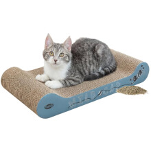 TRIXIE scratching board Wild Cat with catnip - for natural claw care - 41 ? 7 ? 24 cm - blue - 48000