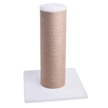 Petface Big Boy Cat Scratcher Post, Withstands Tough Scratching, Cream, H72 x W50 x D50 cm