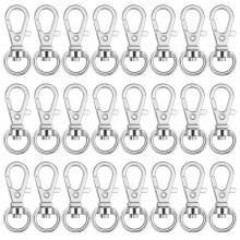 Anezus 100Pcs Key Chain Clip Hooks Swivel Lanyard Snap Hook Keychain Hooks for Lanyard Key Rings Crafting