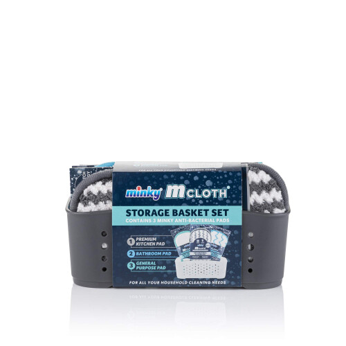 Minky Minky Grey M Cloth Storage Basket Set