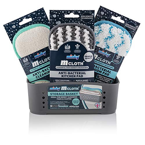 Minky Minky Grey M Cloth Storage Basket Set 1