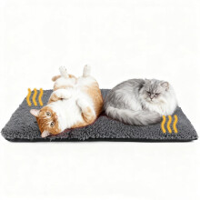 MORA PETS Self Heating Cat Bed Heated Dog Blanket Self Warming Pet Mat Heat Pad for Dogs Indoor Outdoor Thermal Kitten Pad with Removable Cover