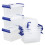 Nesmilers Plastic Storage Boxes with Lids, Plastic Container Box Set of 6 1