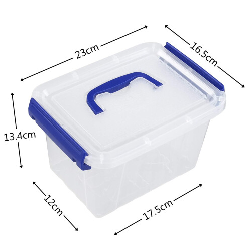 Nesmilers Plastic Storage Boxes with Lids, Plastic Container Box Set of 6 2