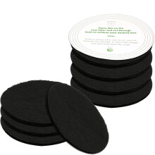 Compost Bin Filters Extra Thick Round Food Waste Caddy Odour Filter Refill Activated Charcoal Filters Universal Size Fits ALL Compost Bins up to 17cm